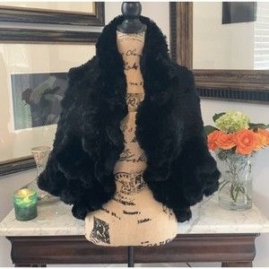 Genuine Fur Patrizia Luca Designer Shrug Jacket Sz S​